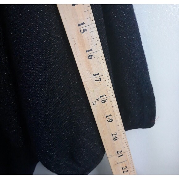 STYLE & CO. Cowl Neck Sweater Top Womens XL Red Black Shimmer Festive Dolman - Picture 10 of 12